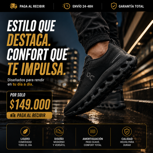 🔥 ON CLOUD TILT Premium | Máximo Confort • 70% OFF Solo Hoy 🎁