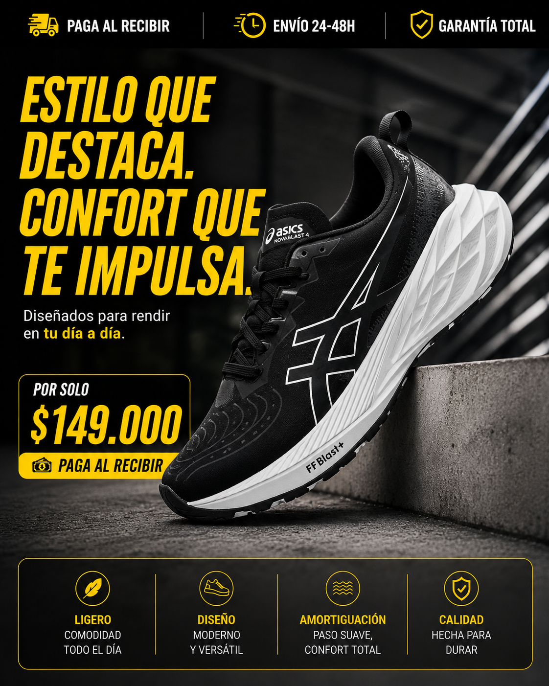🔥 ASICS AN15 Premium | Máximo Confort • 70% OFF Solo Hoy 🎁